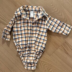 Carter's Checkered Baby Bodysuit in Blue and Orange